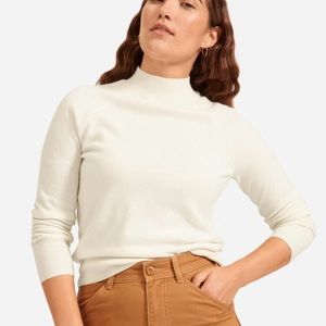 NWOT Everlane Cashmere Mockneck Sweater, Size M, Ivory